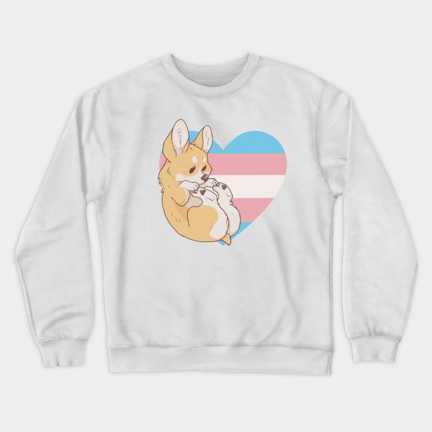 Transgender Pride Corgi Crewneck Sweatshirt by saltuurn